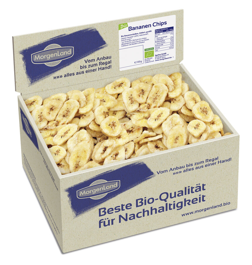 Bananenchips gesüßt & geröstet