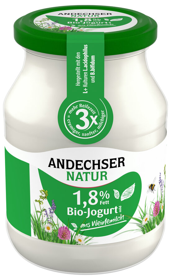 Magerjoghurt natur Glas 1,8%